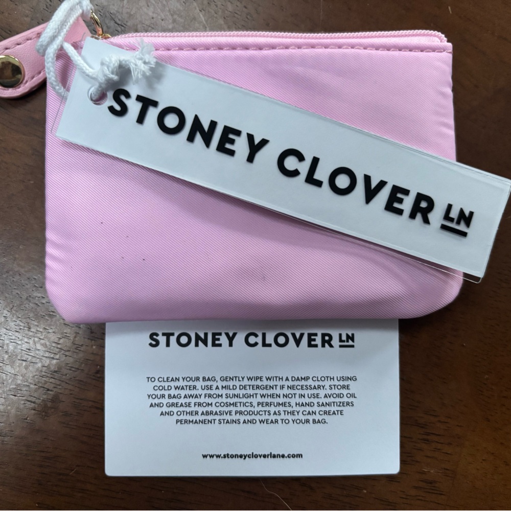 Stoney Clover Pink small zip ID Pouch